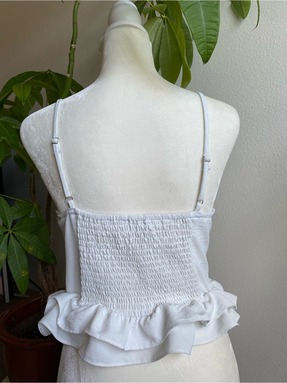 White Ruffled Bustier - Picture 3 of 4